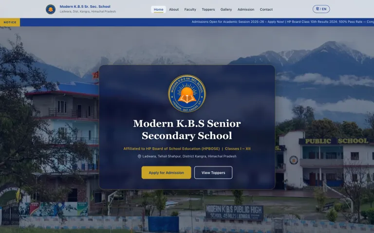 Modern K.B.S. — homepage hero
