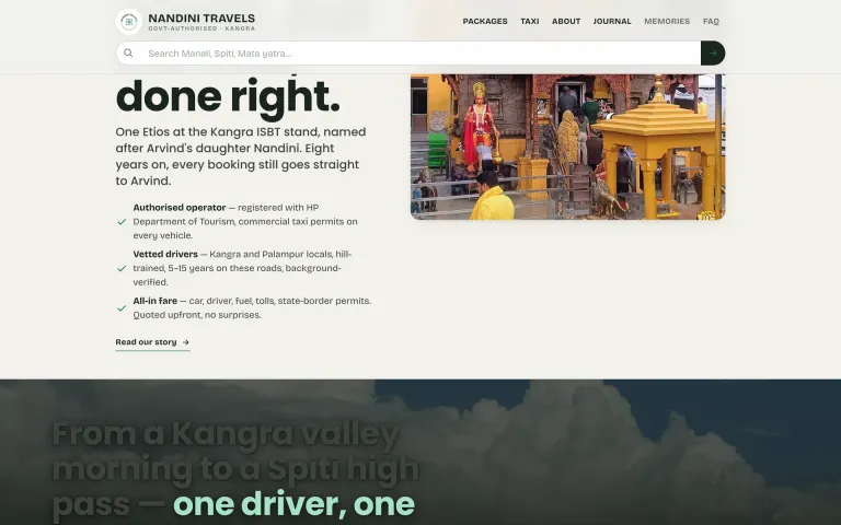 Nandini Travels — authorised-operator credentials